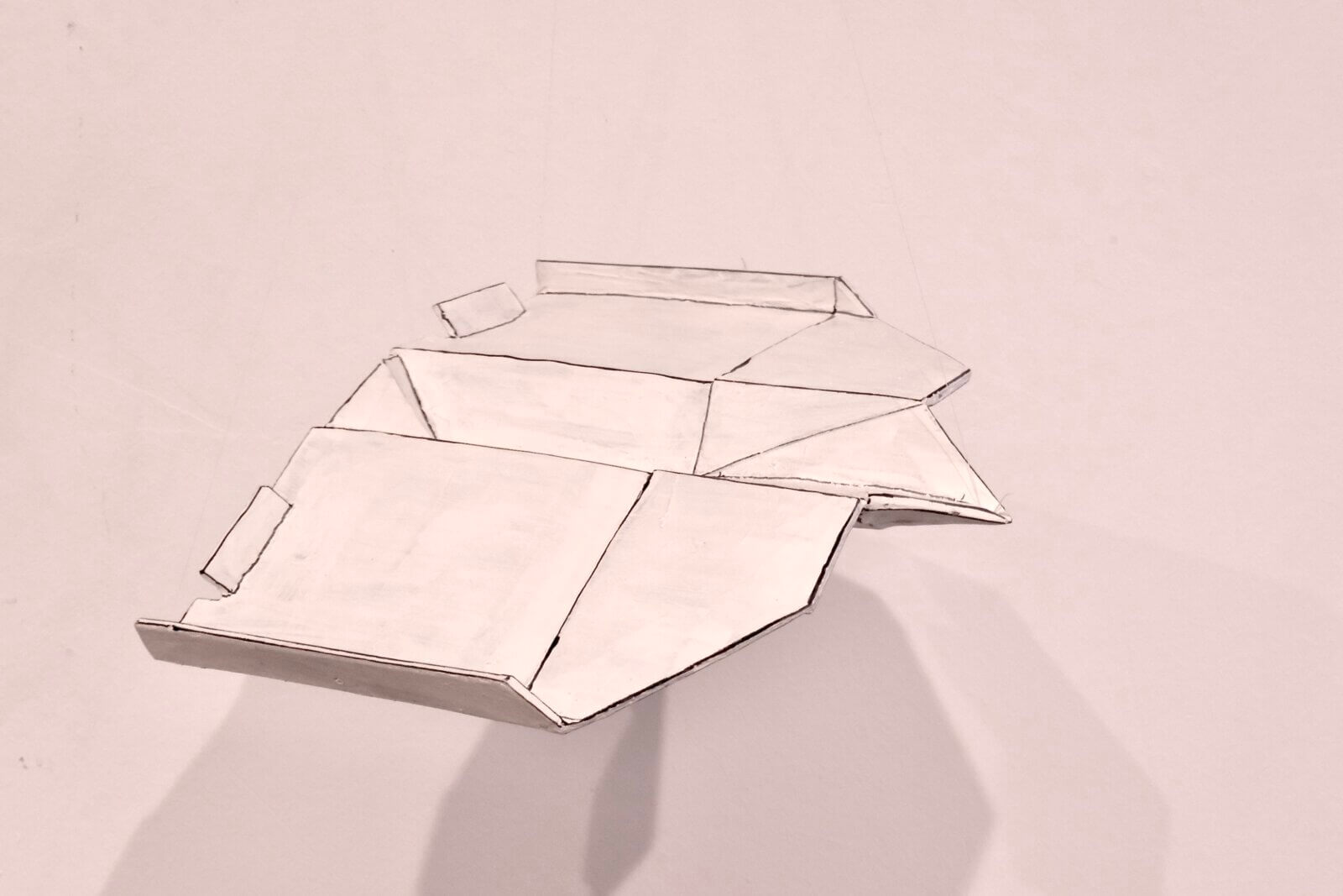 Kleiner Papierflieger - Bronze gefasst