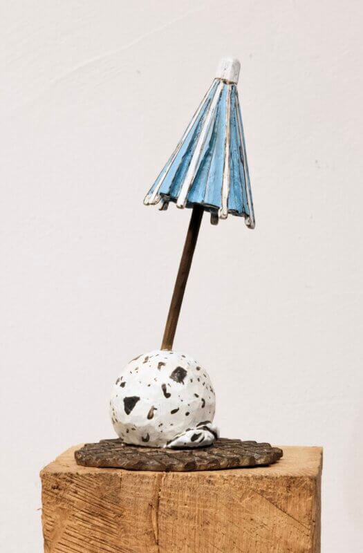 Kleine Eis Waffel Schirm - Bronze gefasst