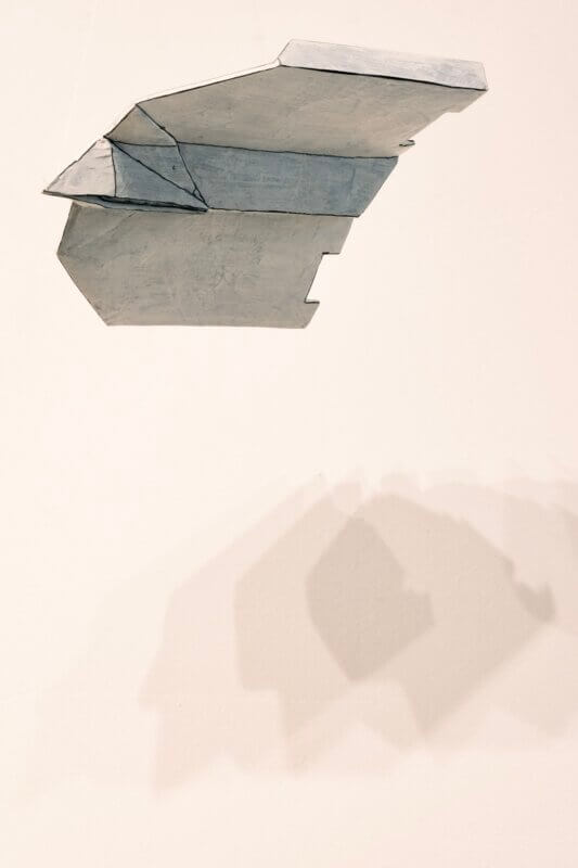 Kleiner Papierflieger - Bronze gefasst