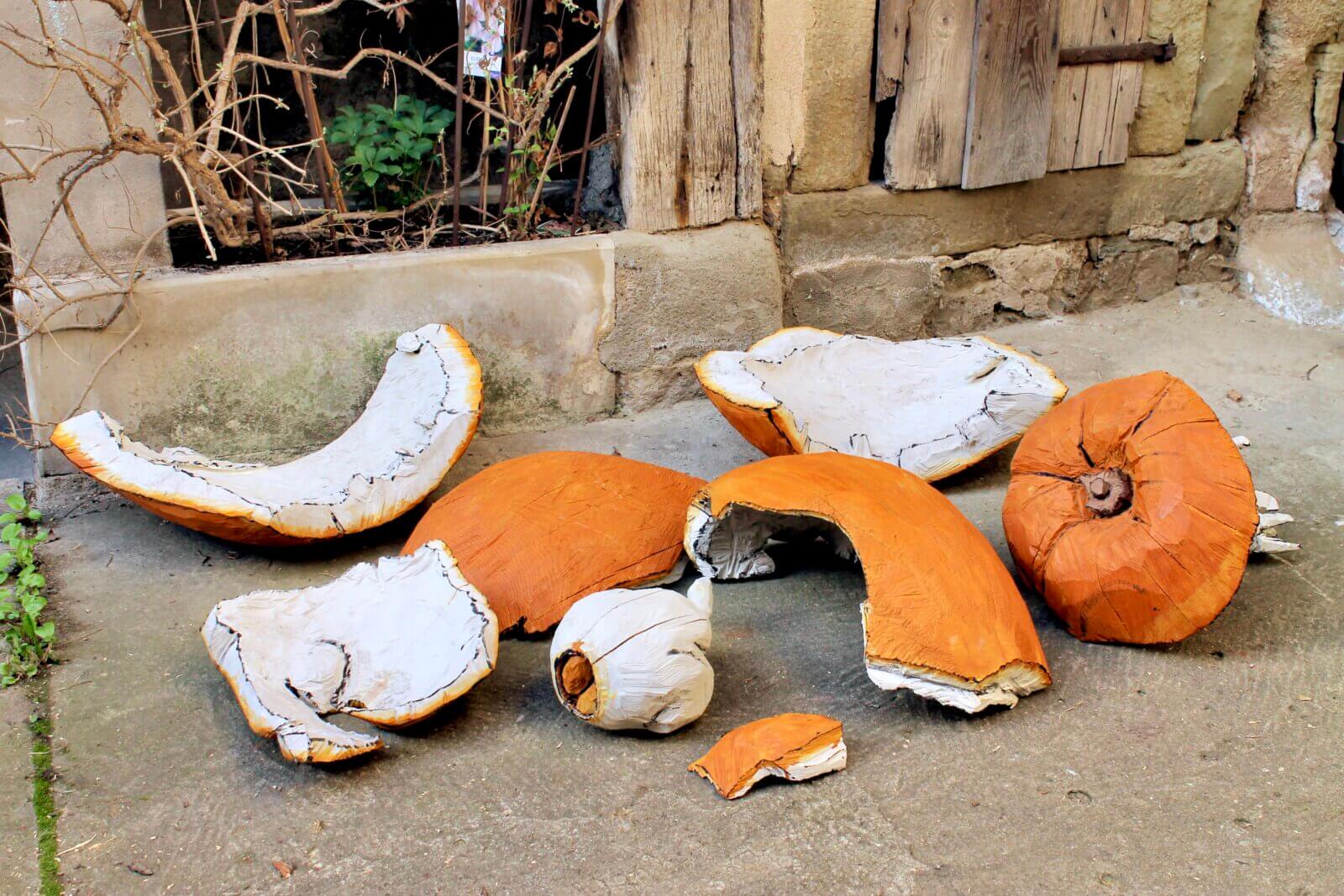 Orangenschalen - Eiche gefasst