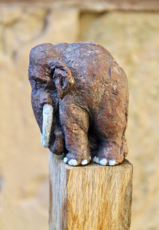 Kleiner Elefant - Bronze gefasst