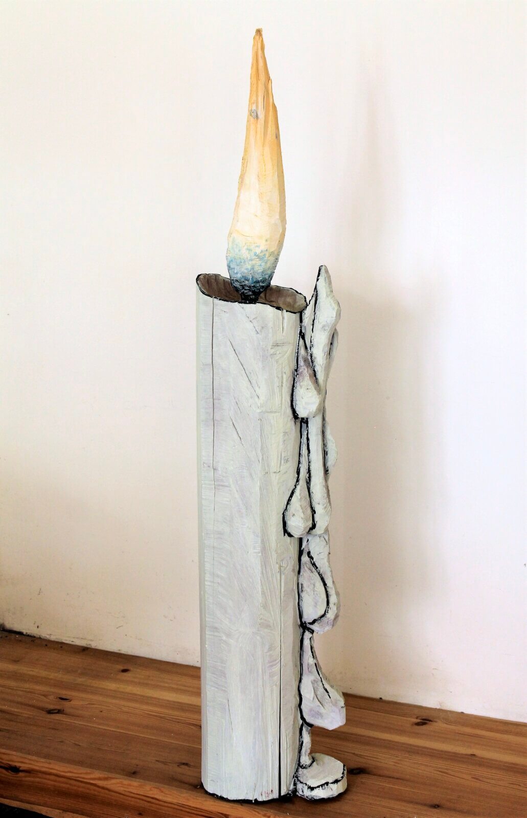 Kerze - Linde gefasst