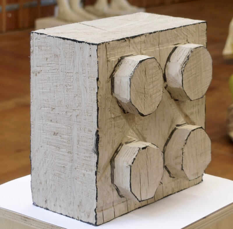 Plastikbaustein - Eiche gefasst