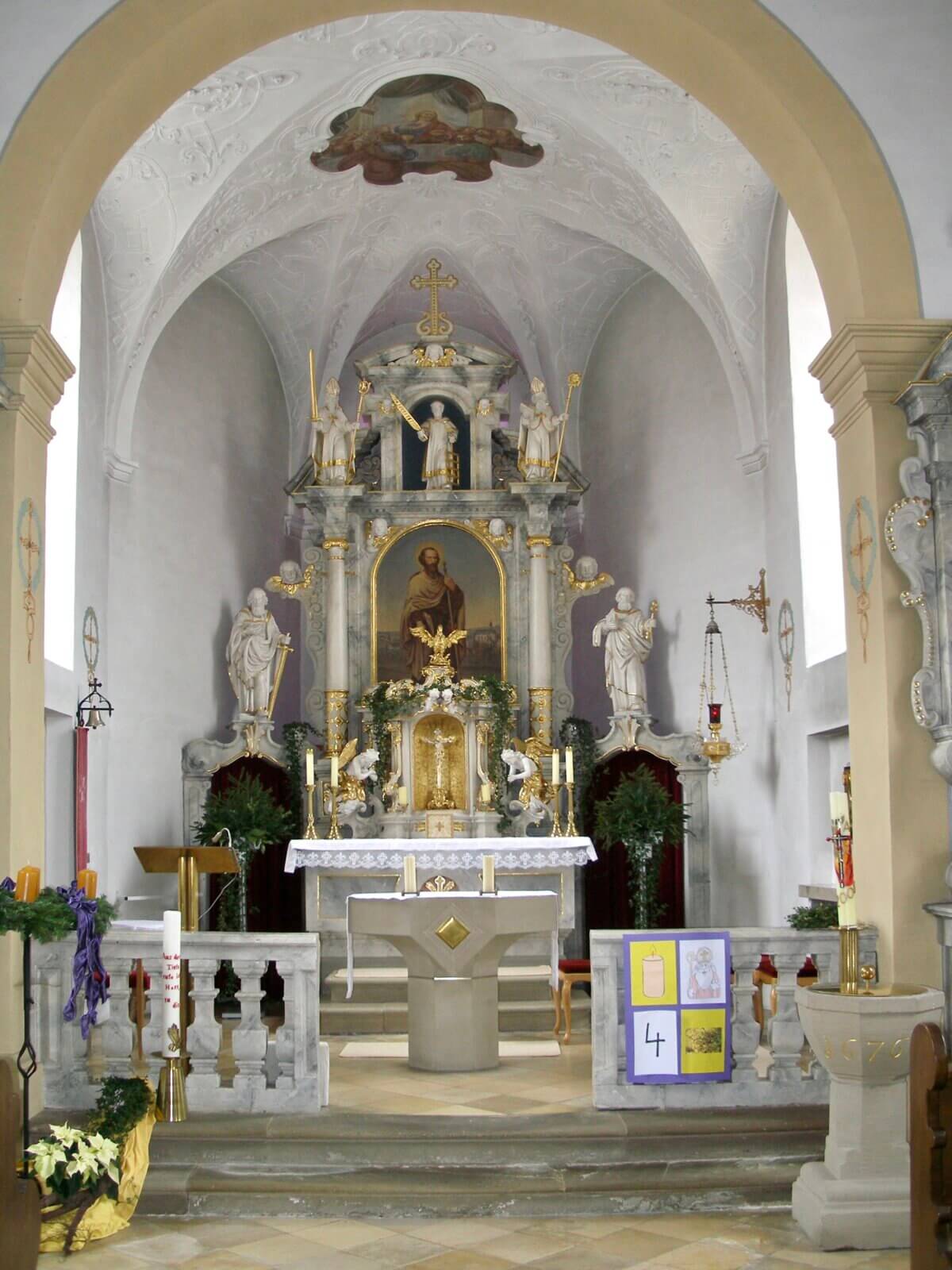 Binsbach Altar/Ambo/Osterleuchter/Taufsteinabdeckung