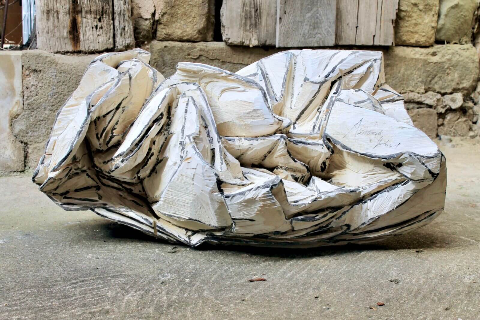 Papierknäul - Linde gefasst